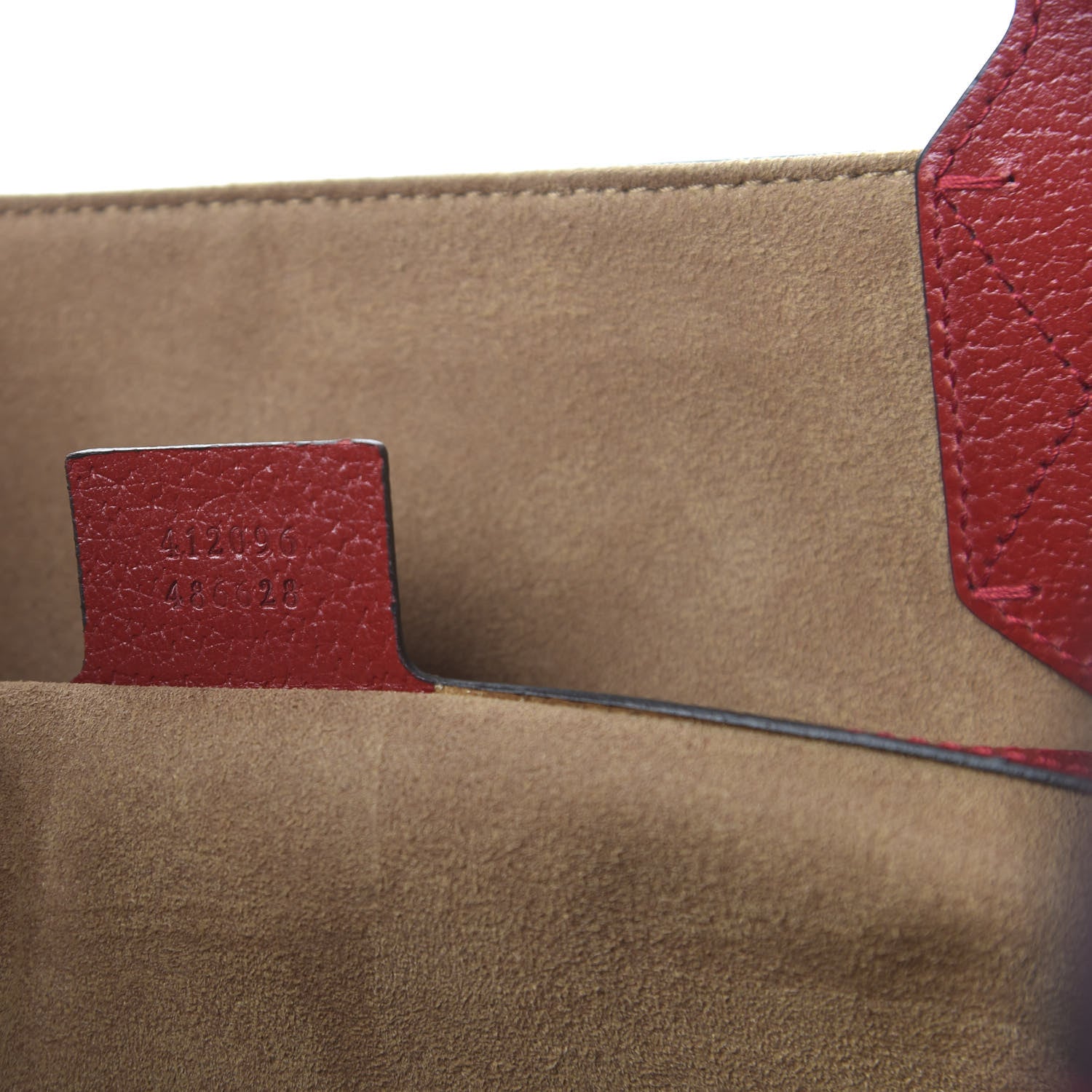 Gucci GG Supreme Monogram Tian Medium Shopping Tote Beige Multicolor Red 9 of 10