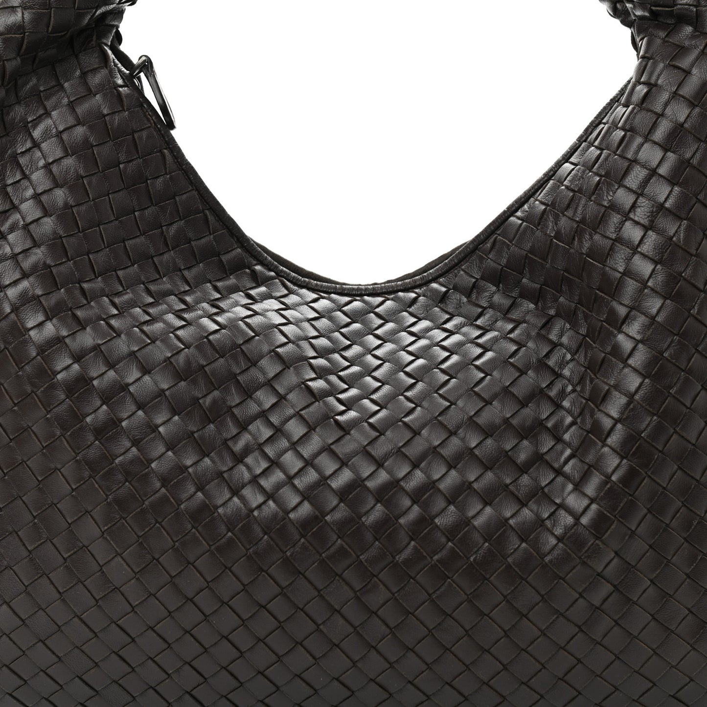 Nappa Intrecciato Large Veneta Hobo Ebano