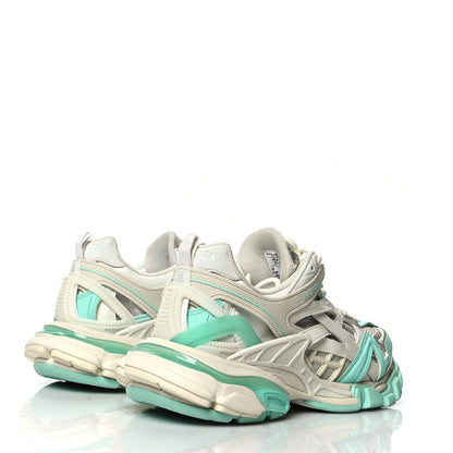 Balenciaga Rubber Mesh Tri-Color Womens Track.2 Open Sneakers 40 Min Light Beige Grey 4 of 7