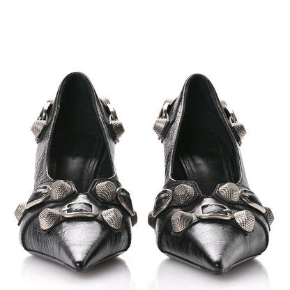 Balenciaga Agneau Arena Cagole 90MM Slingback Pumps 36 Black 3 of 8