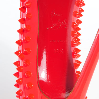 Christian Louboutin Patent Pigalle Spikes 120 Pumps 39.5 Fluo Rose Paris 6 of 7