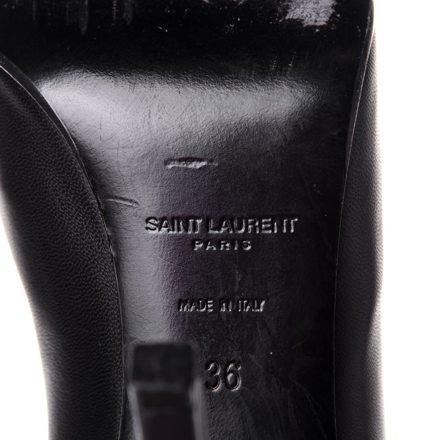Saint Laurent Calfskin Debbie 100 Ankle Boots 36 Black 8 of 10