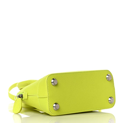 Balenciaga Signature Grained Calfskin Logo XXS Ville Top Handle Bag Acid Green Black 4 of 9
