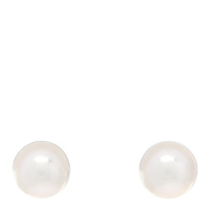 Mikimoto 18K White Gold Akoya Cultured Pearl 7-7.5mm Earrings 1 of 5