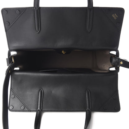 Fendi Vitello Grace Matte Large Flip Tote Black 5 of 10