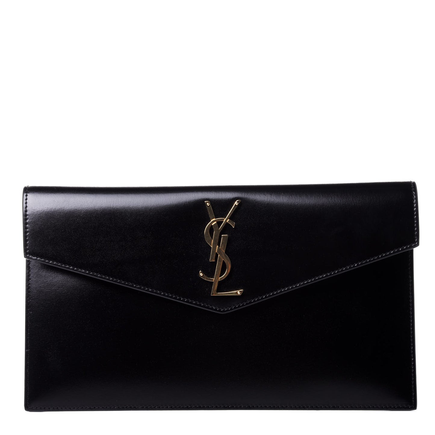 Smooth Shiny Calfskin Monogram Uptown Pouch Black