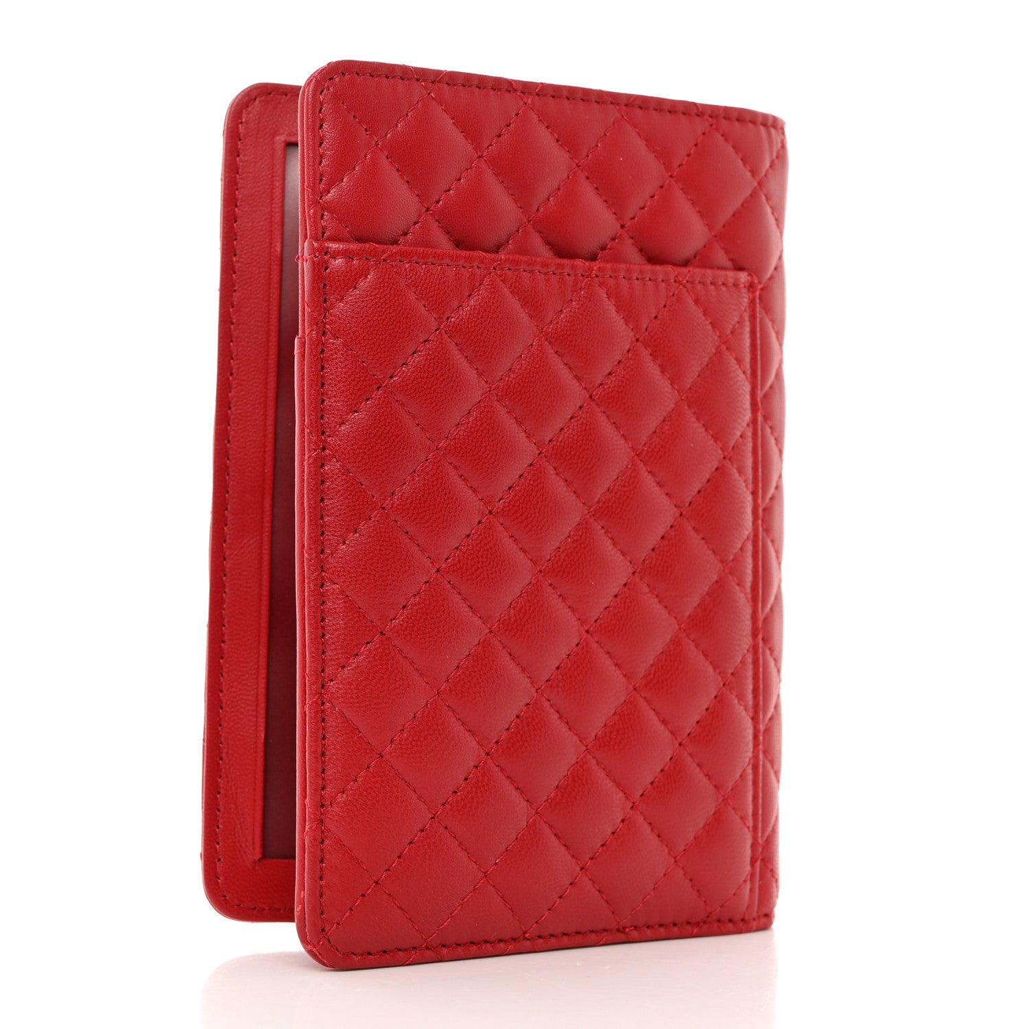 Chanel Lambskin Quilted Camellia Passport Holder Pink 3 of 9