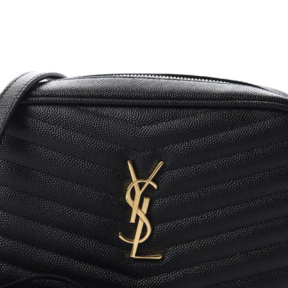 Saint Laurent Grain De Poudre Matelasse Monogram Mini Lou Camera Bag Black 10 of 11