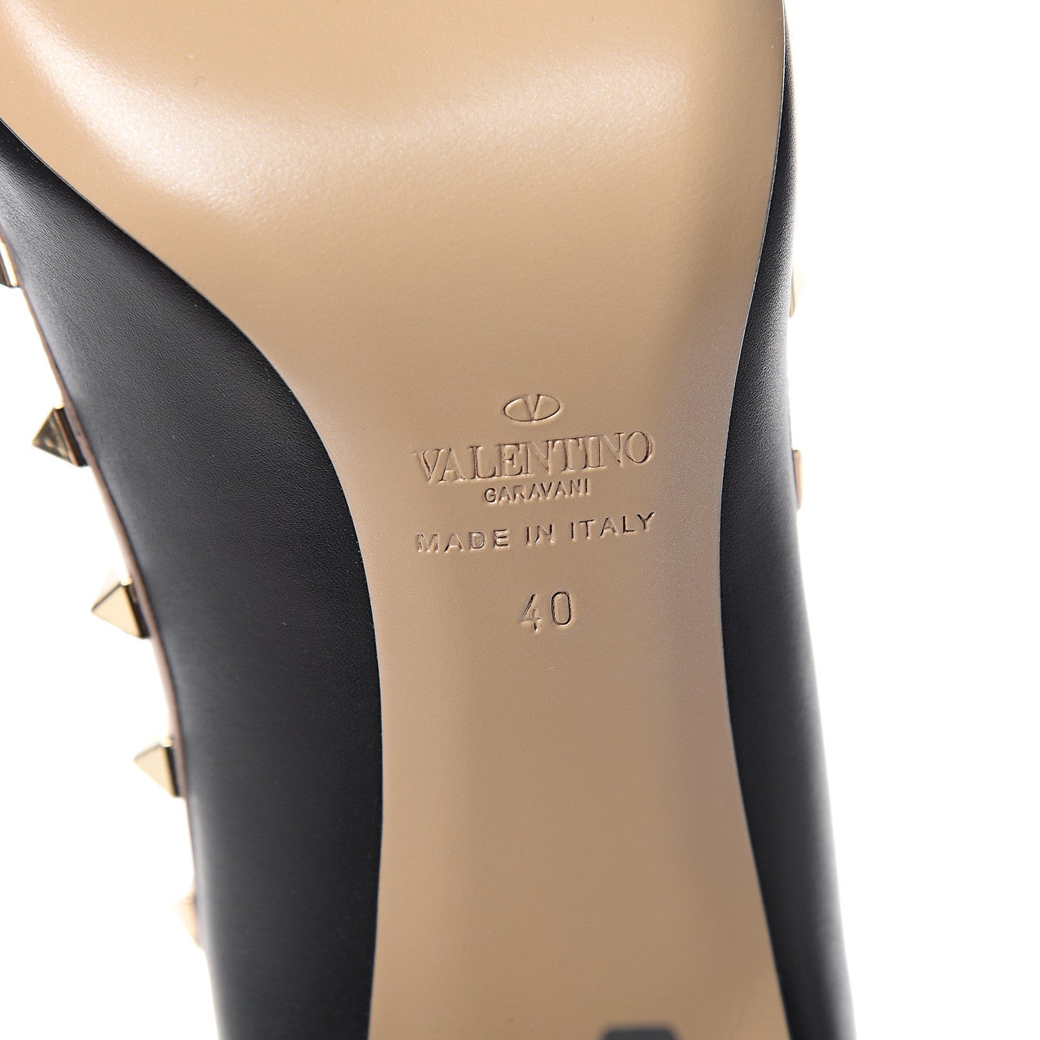 Valentino Garavani Nappa Rockstud 100mm Pumps 40 Black Poudre 6 of 9