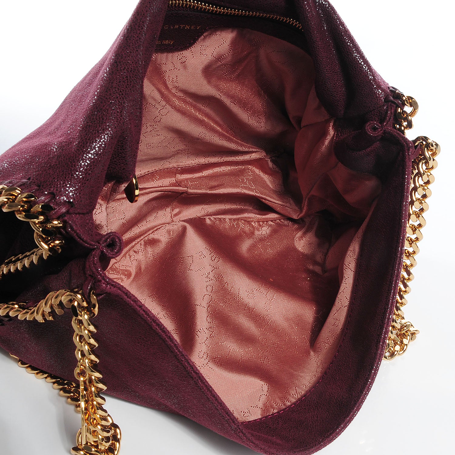 Stella McCartney Faux Leather Shaggy Deer Falabella Messenger Plum 5 of 7