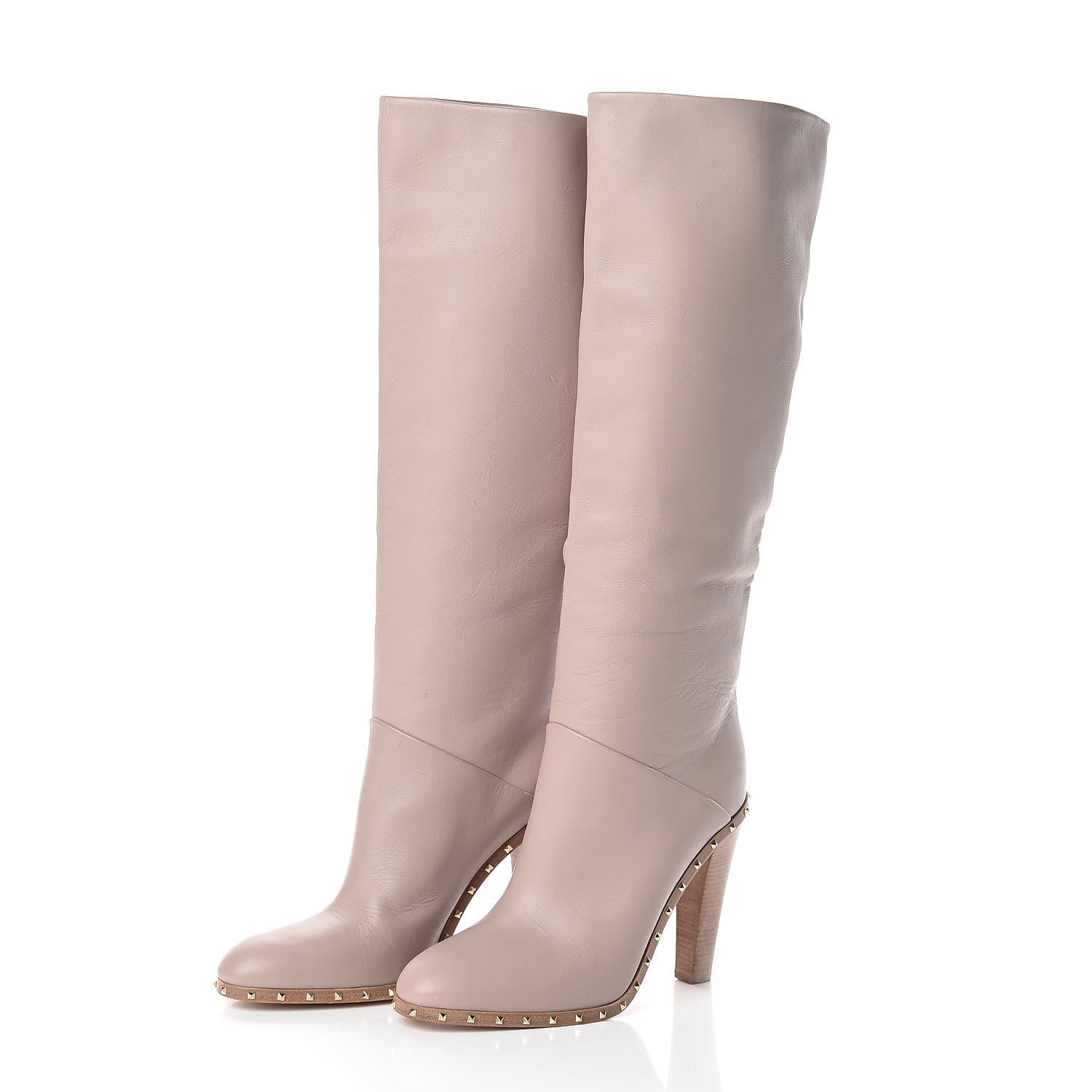 Valentino Garavani Nappa Soul Rockstud Boots 39 Poudre 3 of 6