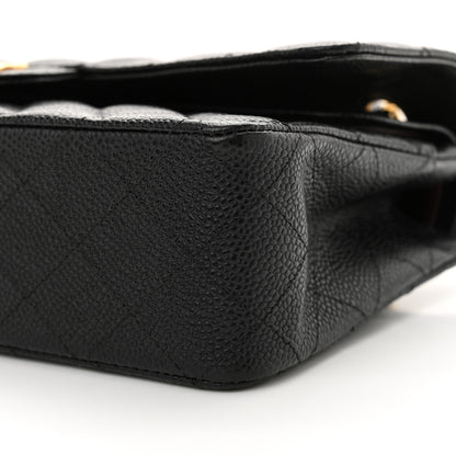 Chanel Caviar Quilted Medium Double Flap Black 10 of 11