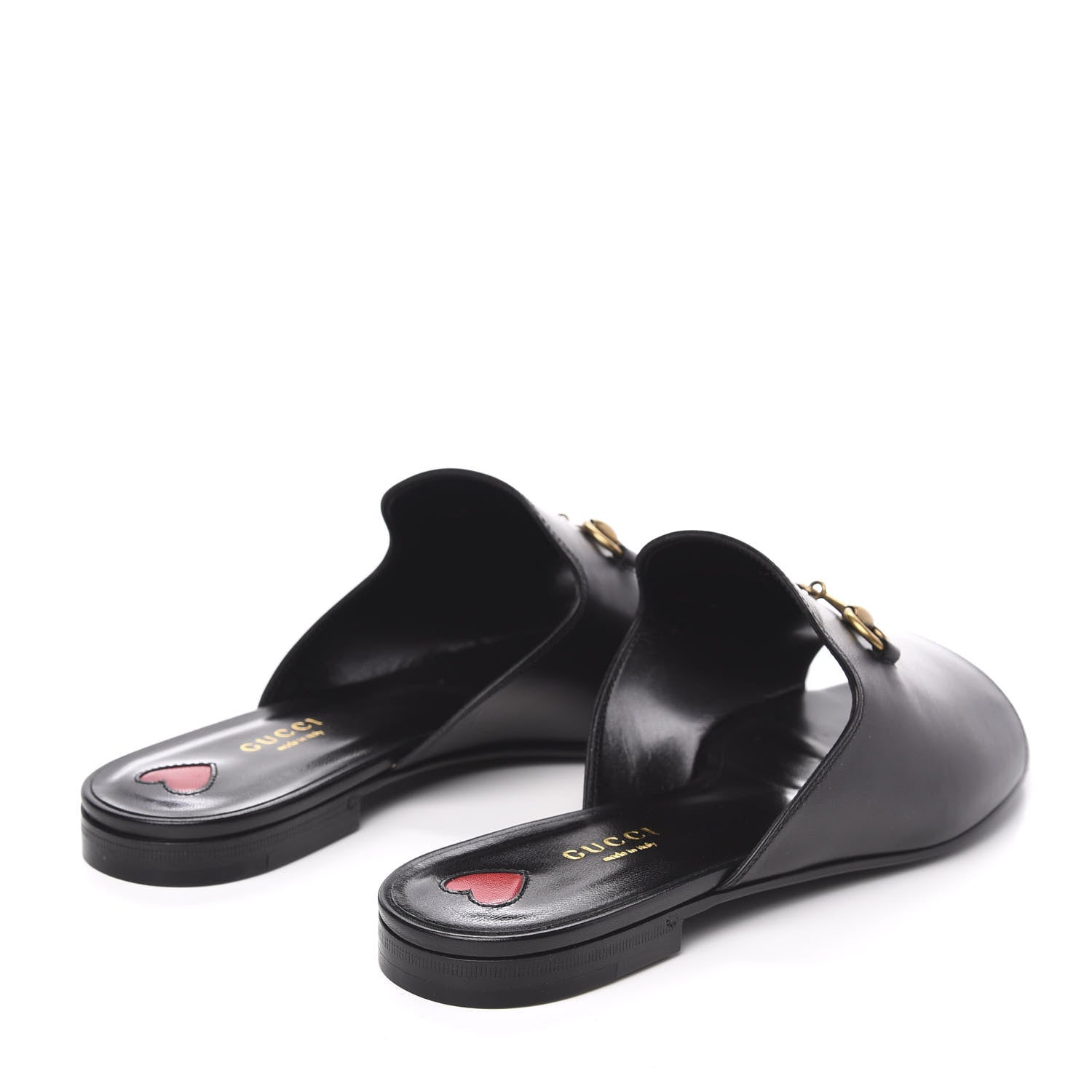 Gucci Malaga Kid Horsebit Slide Sandals 39.5 Black 4 of 9
