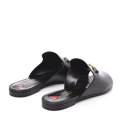 Gucci Malaga Kid Horsebit Slide Sandals 39.5 Black 4 of 9