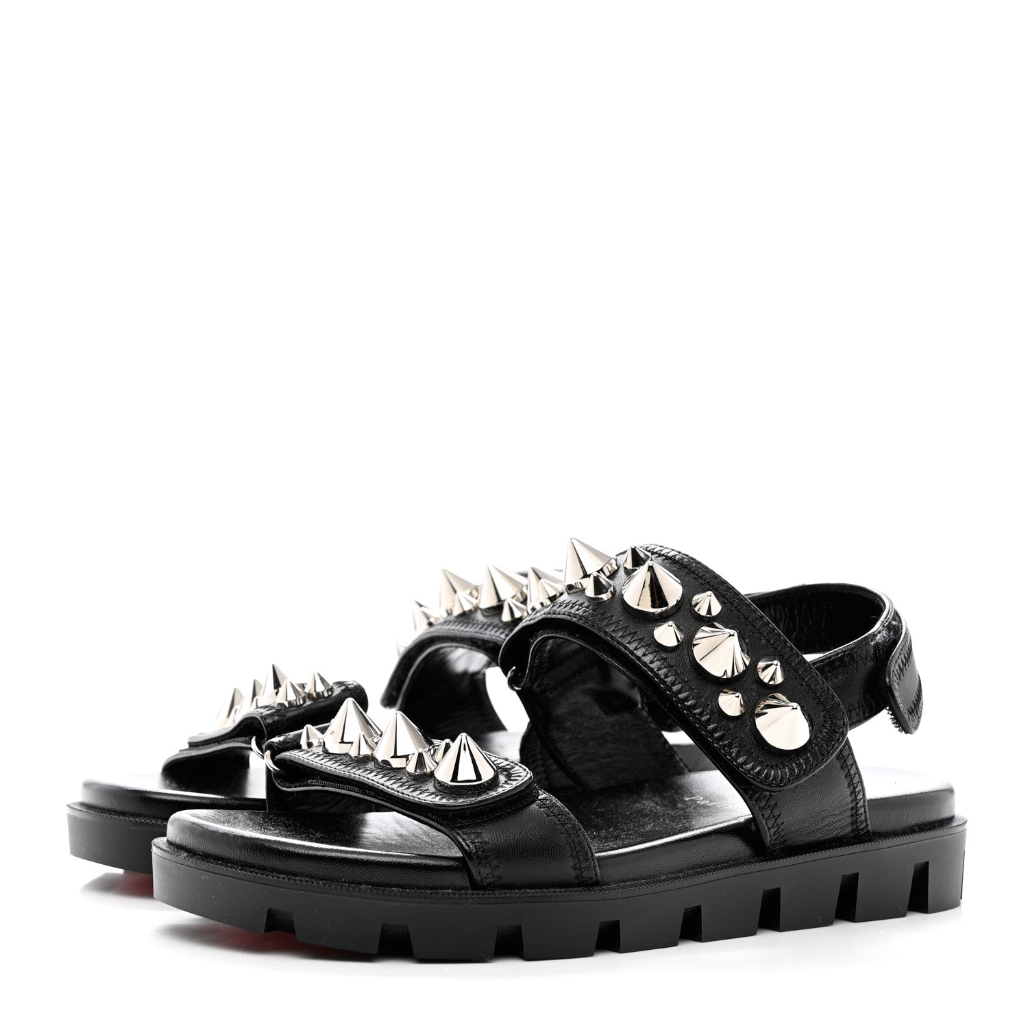 Christian Louboutin Nappa Spikita Cool Platform Sandals 38 Black 2 of 7