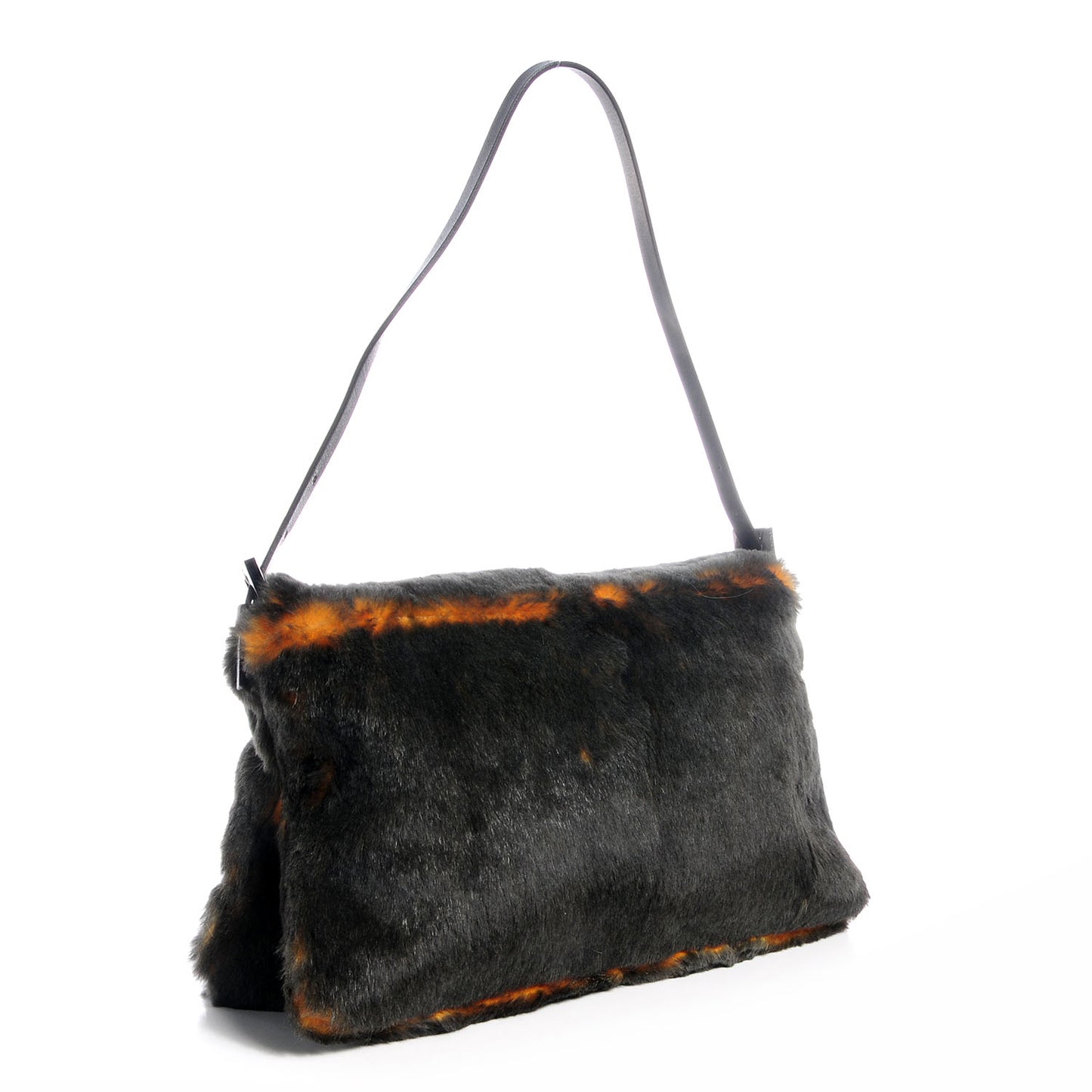Rabbit Fur Tigers Eye Baguette Bag Moro