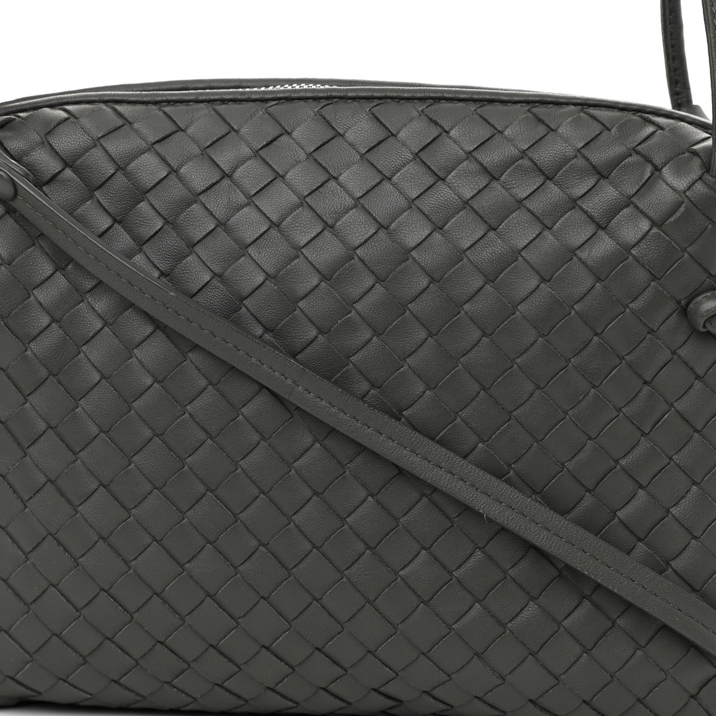 Nappa Intrecciato Nodini Crossbody Messenger New Light Grey