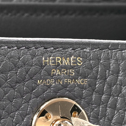 Hermes Taurillon Clemence Mini Lindy 20 Ardoise 6 of 11