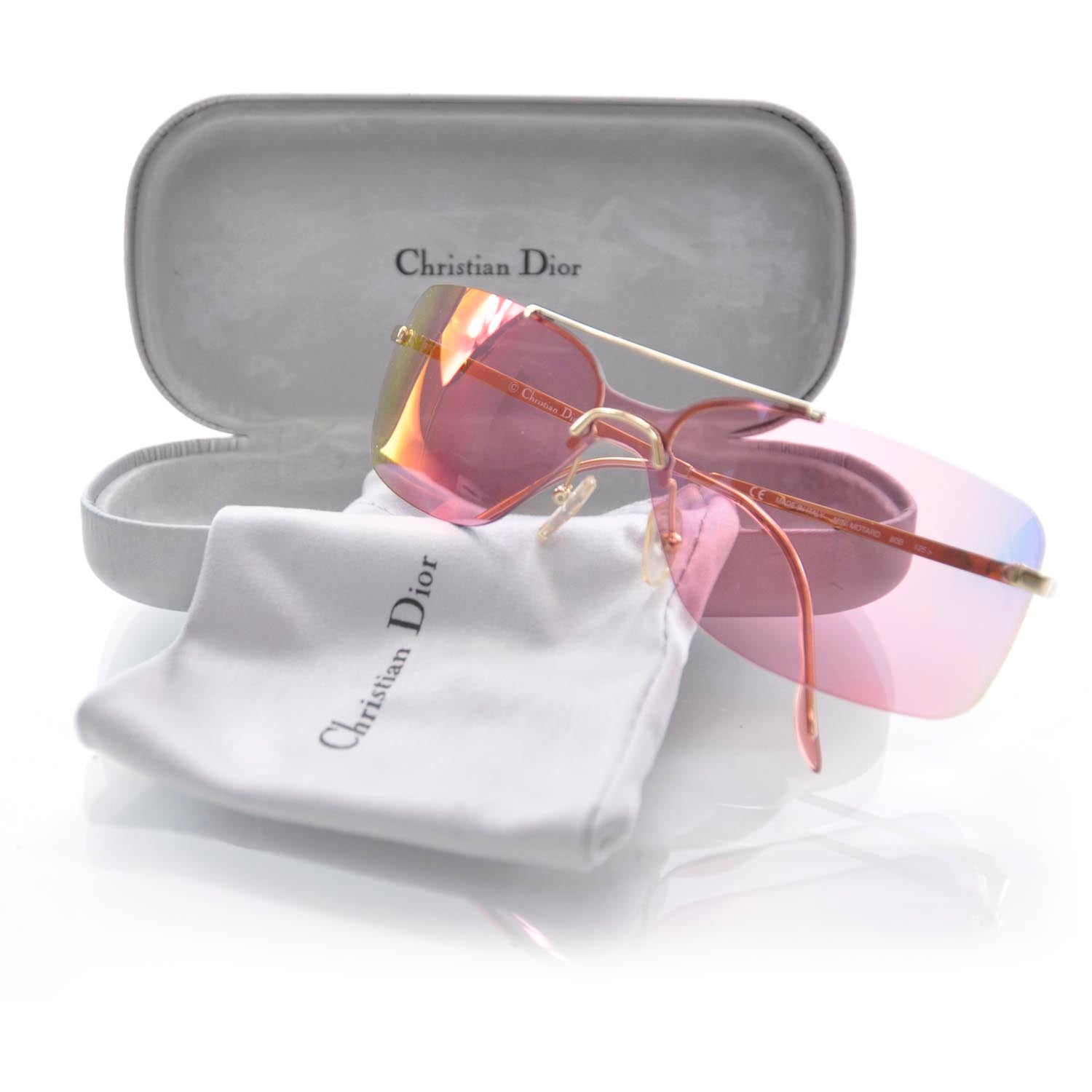Christian Dior Mini Motard Sunglasses Pink 30136 – FASHIONPHILE