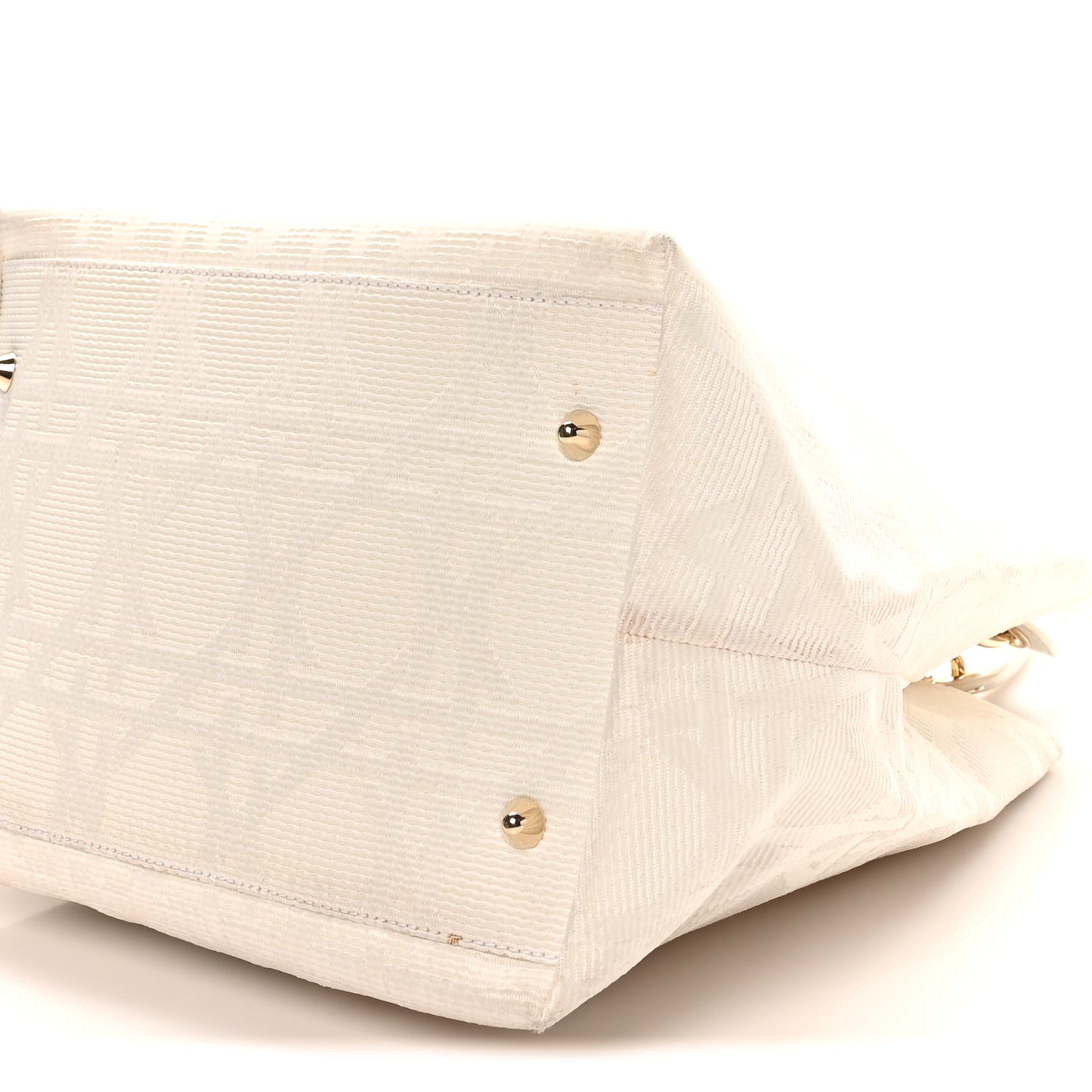 Canvas Cannage Small Soft Lady Dior Shopping Tote White
