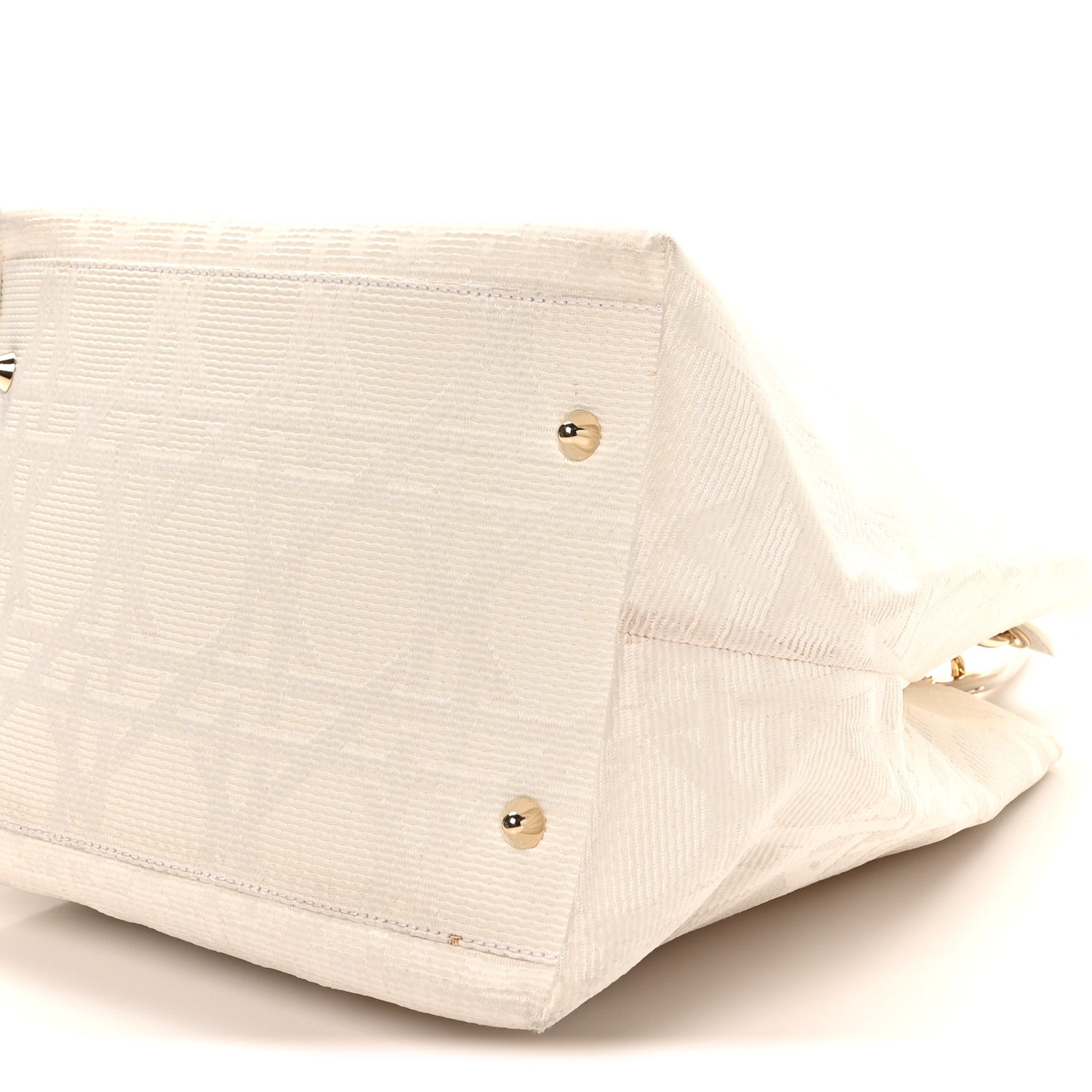 Christian Dior Canvas Cannage Small Soft Lady Dior Shopping Tote White 10 of 10
