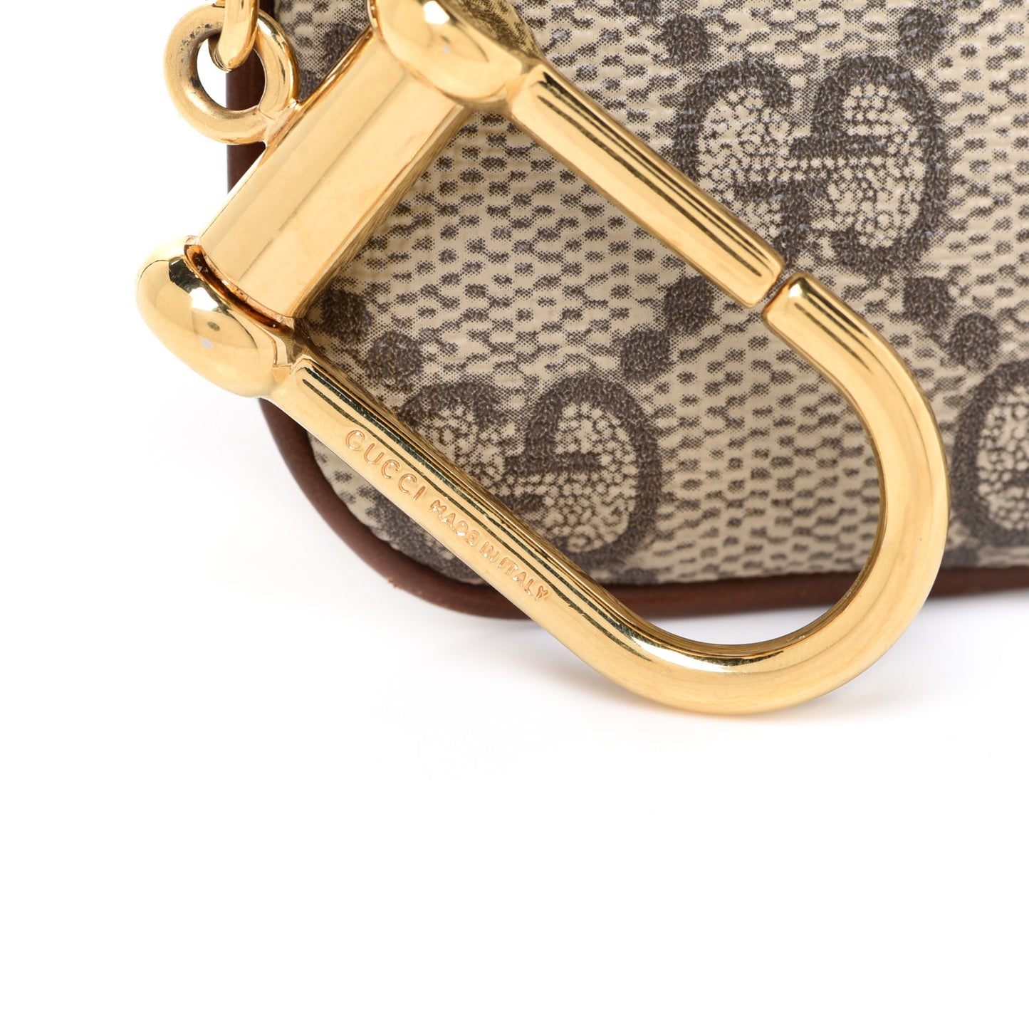 GG Supreme Monogram Key Case Brown