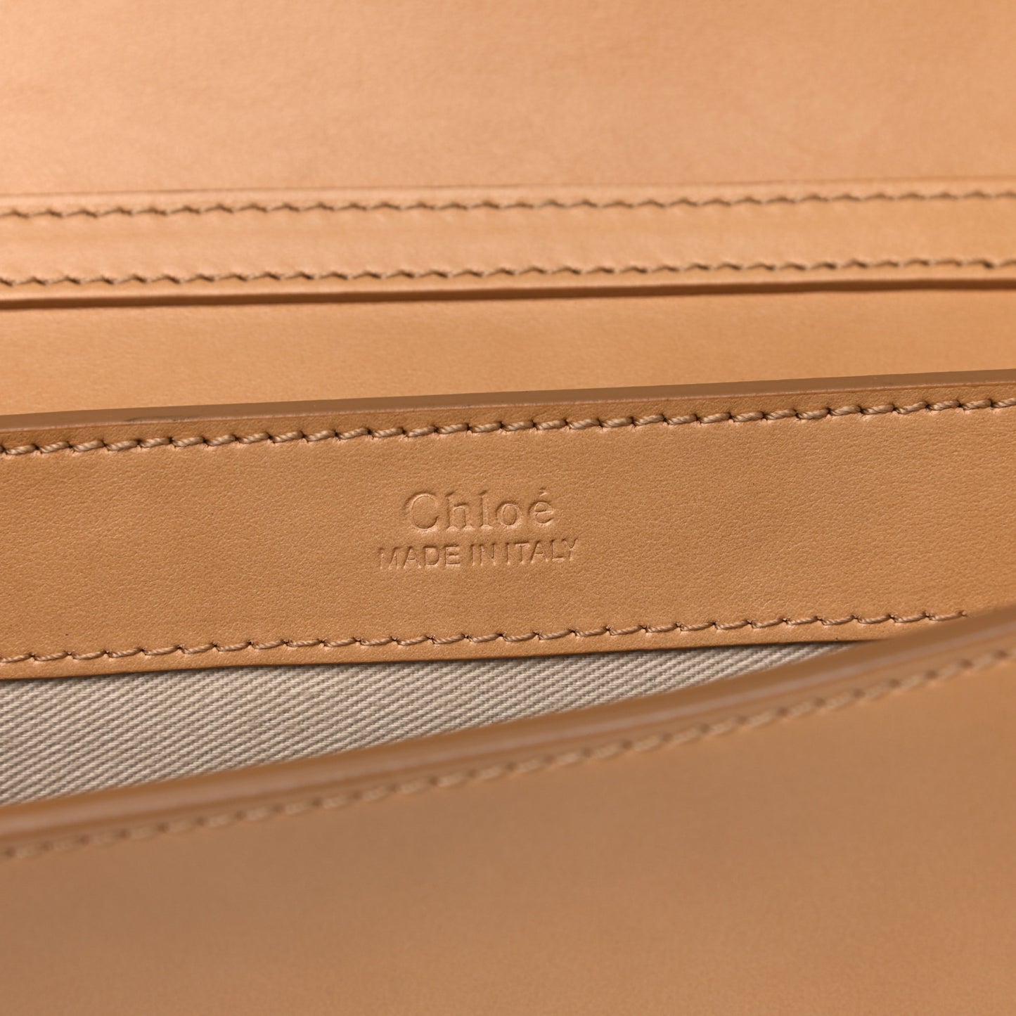 Calfskin Suede C Clutch With Chain Bleached Brown