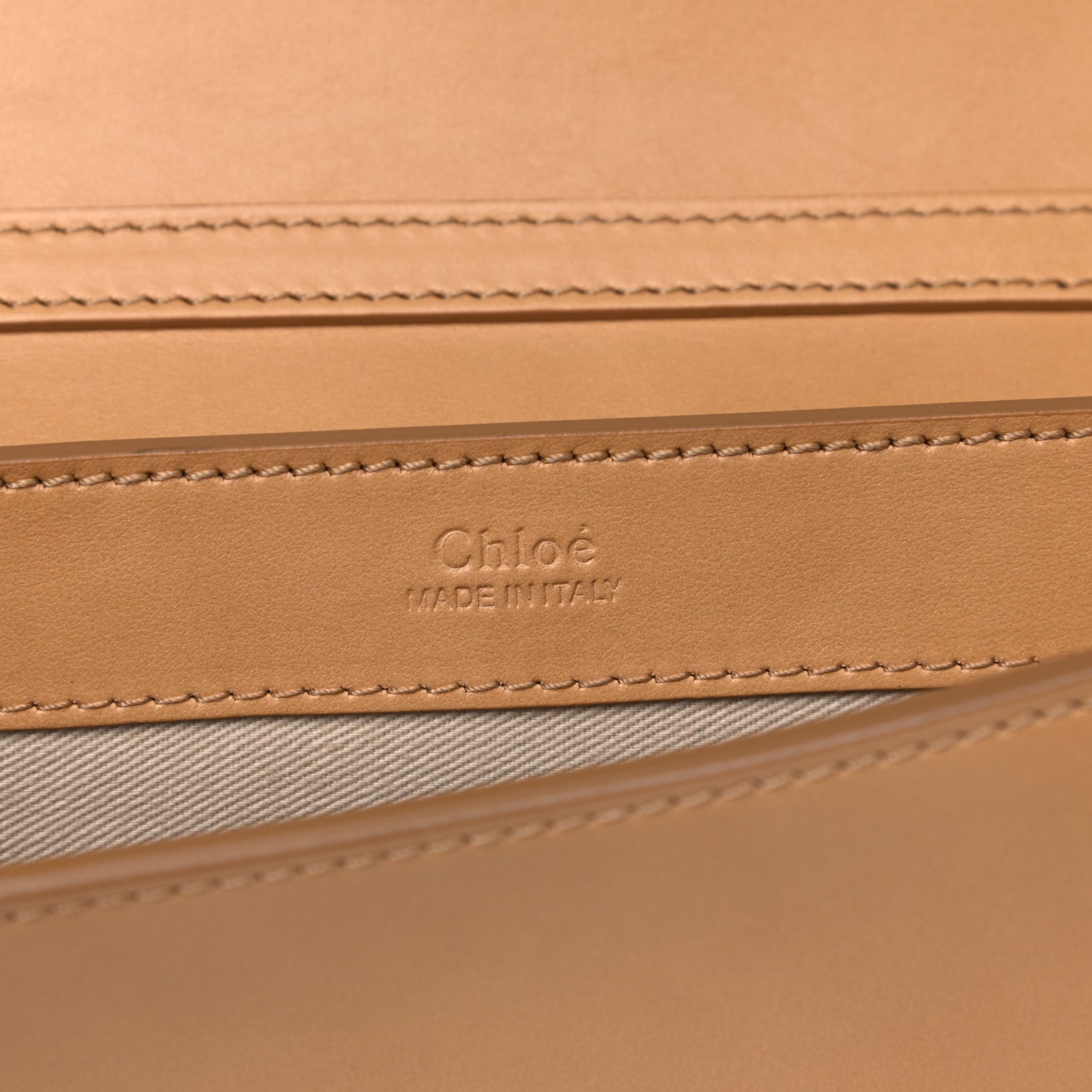 Chloe Calfskin Suede C Clutch With Chain Bleached Brown 7 of 8
