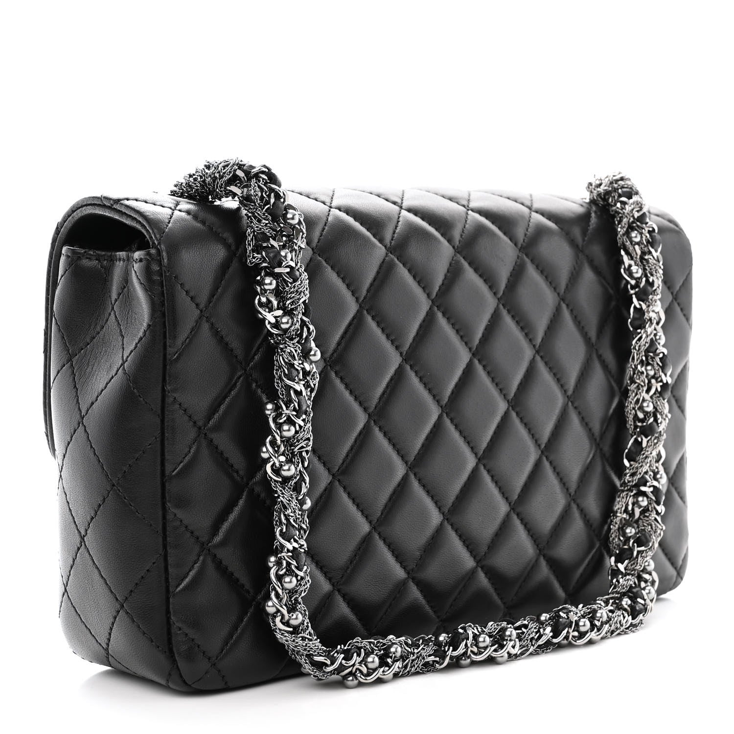 Chanel Lambskin Quilted Medium Westminster Pearl Flap Black 2 of 10