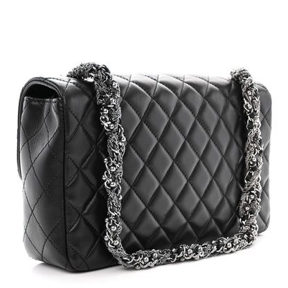 Chanel Lambskin Quilted Medium Westminster Pearl Flap Black 2 of 10