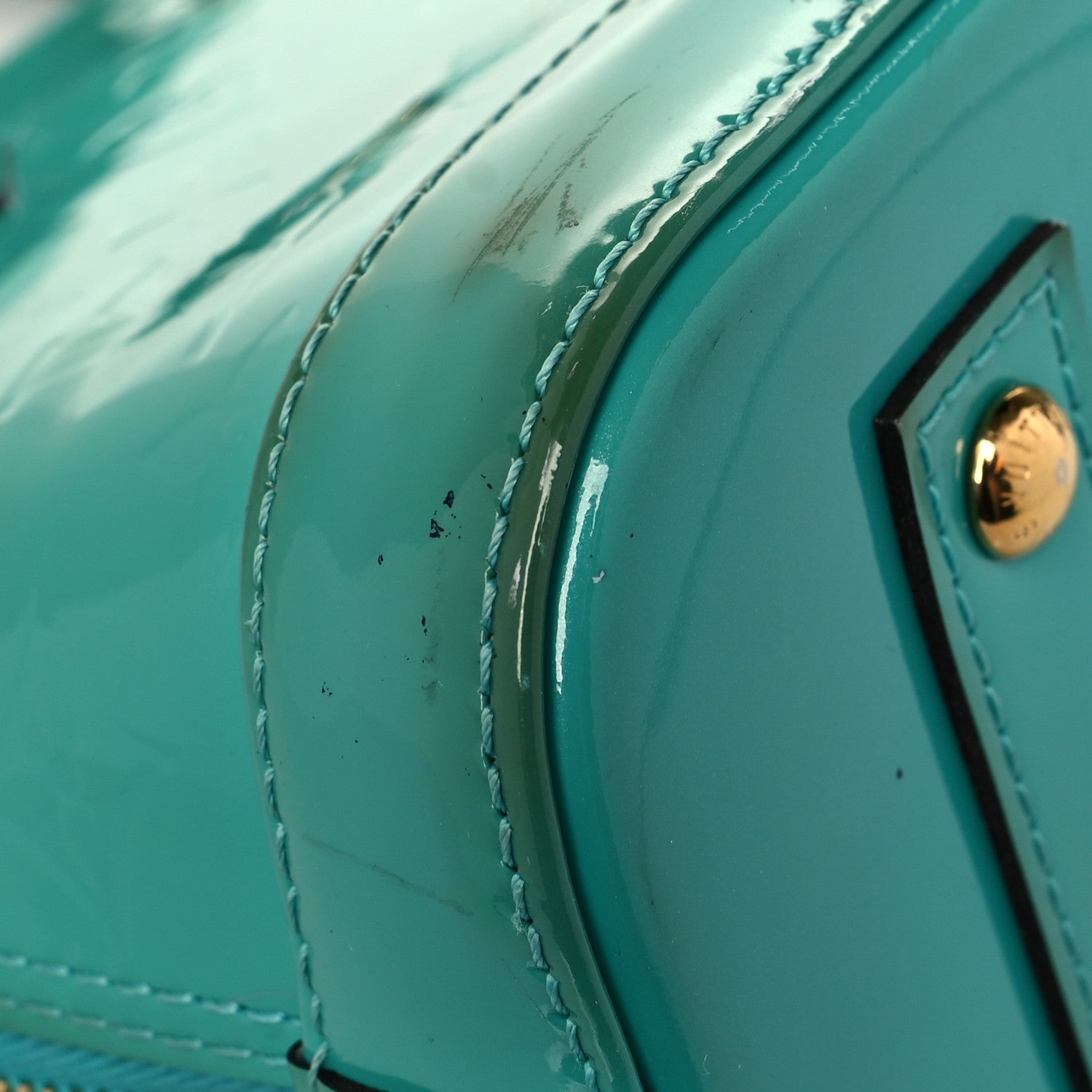 Louis Vuitton Vernis Alma BB Turquoise 8 of 22