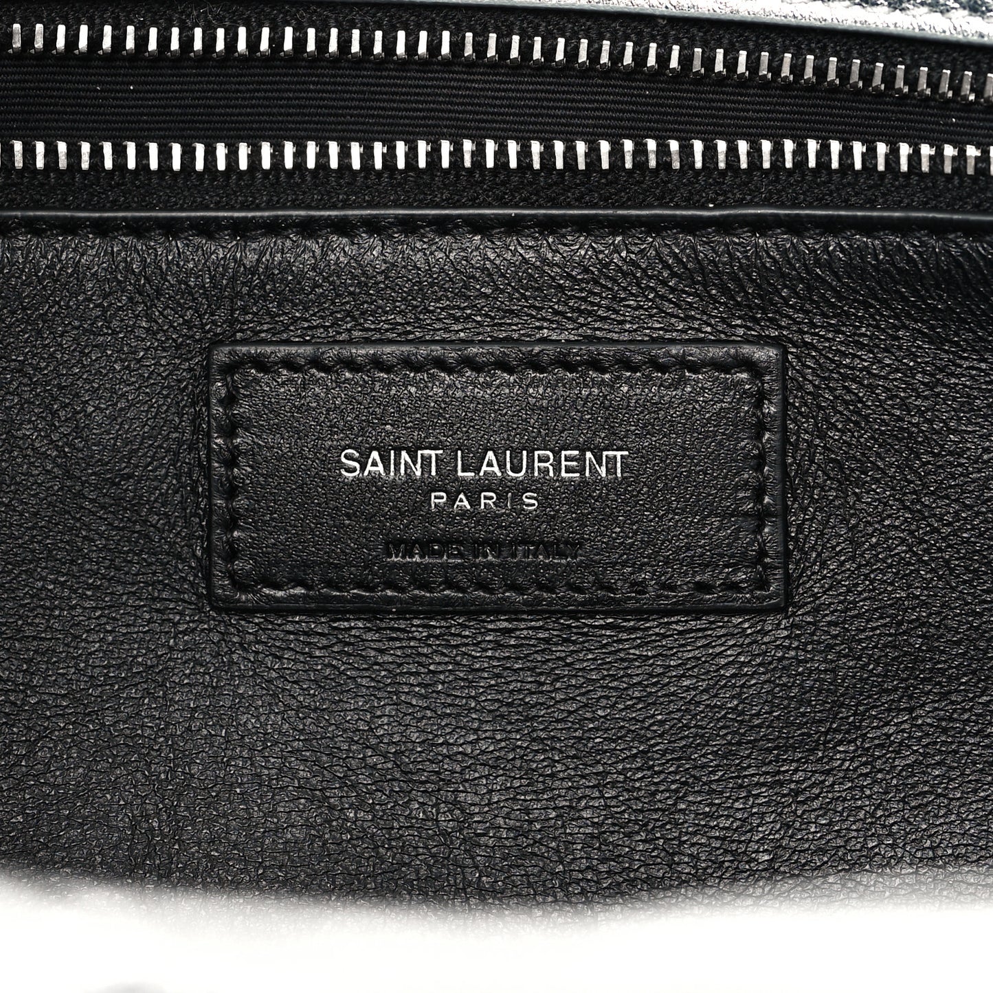 Metallic Lambskin Quilted Sade Puffer Envelope Clutch Argento