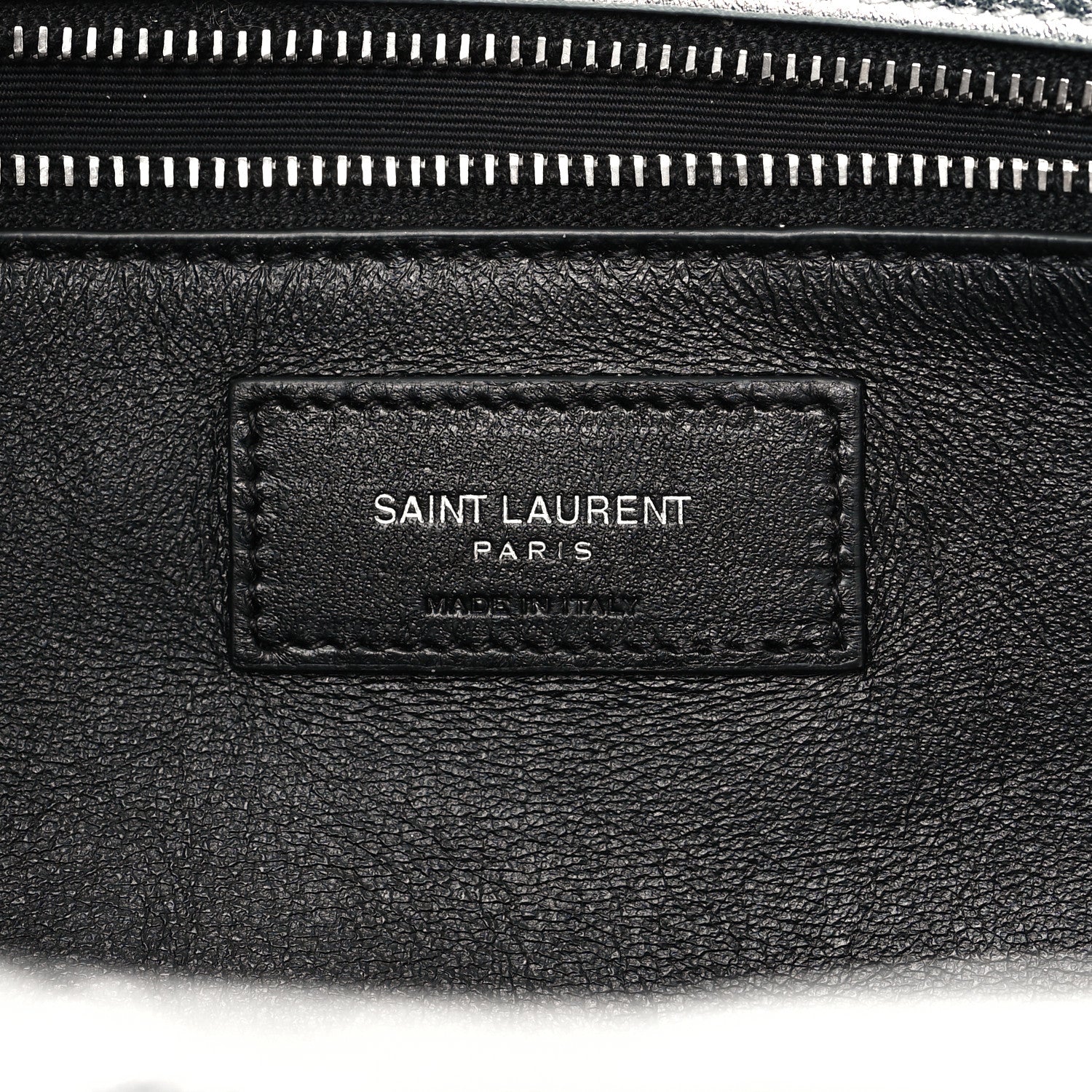 Saint Laurent Metallic Lambskin Quilted Sade Puffer Envelope Clutch Argento 6 of 10