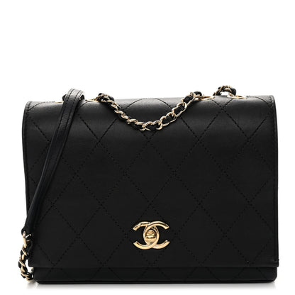 Chanel Calfskin Stitched Large Flap Black 1 of 9