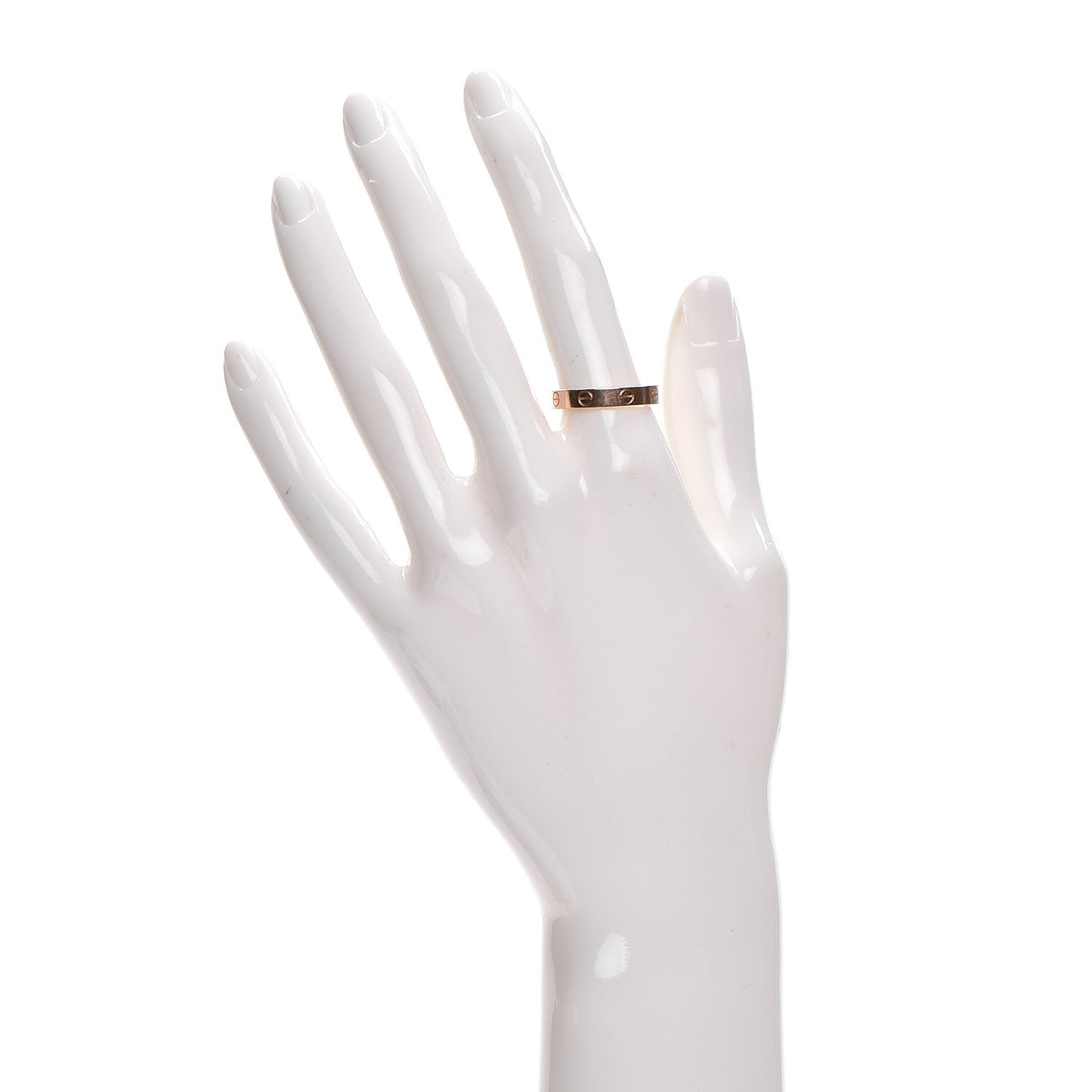 18K Pink Gold 4mm LOVE Wedding Band Ring 56 7.5