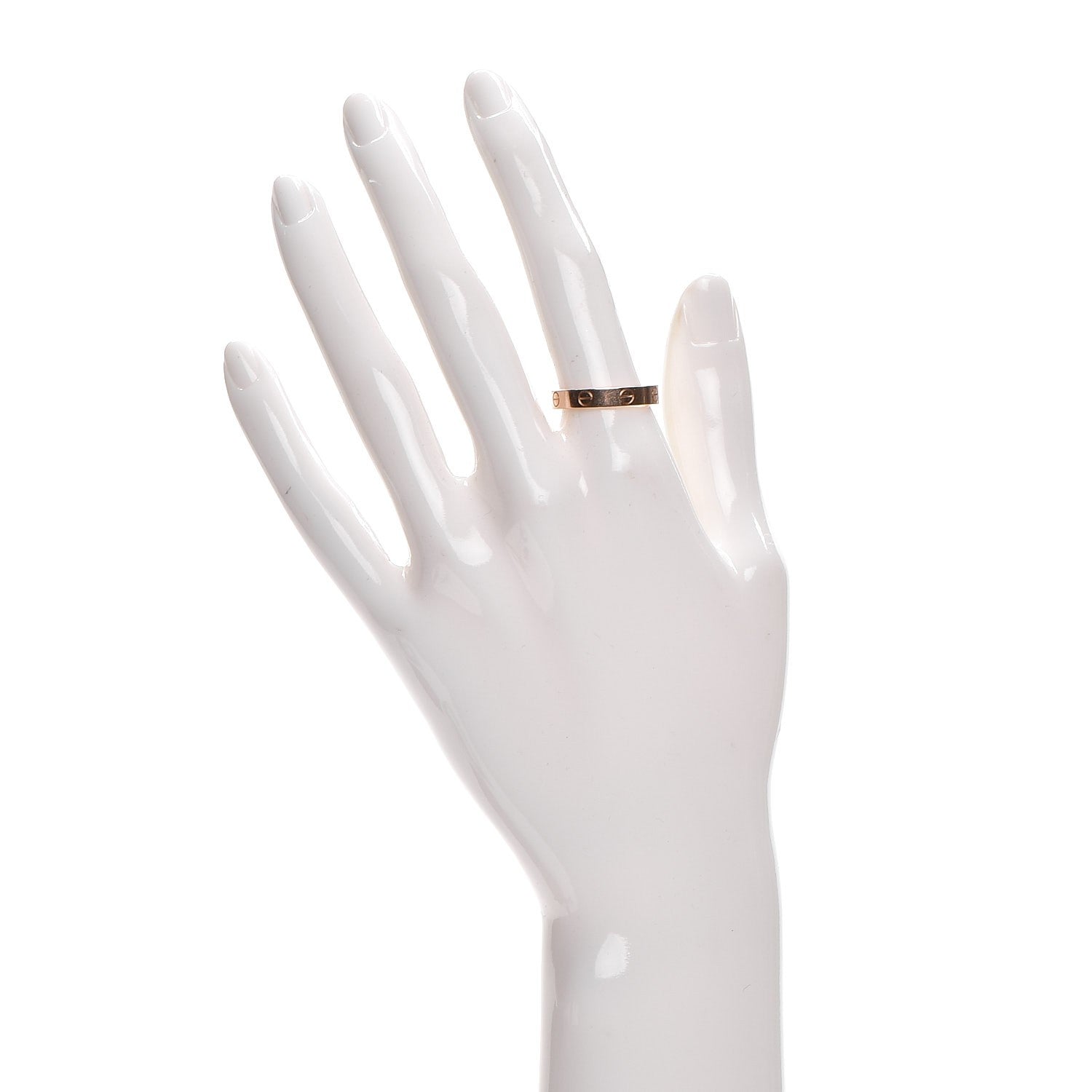 Cartier 18K Pink Gold 4mm LOVE Wedding Band Ring 56 7.5 2 of 4
