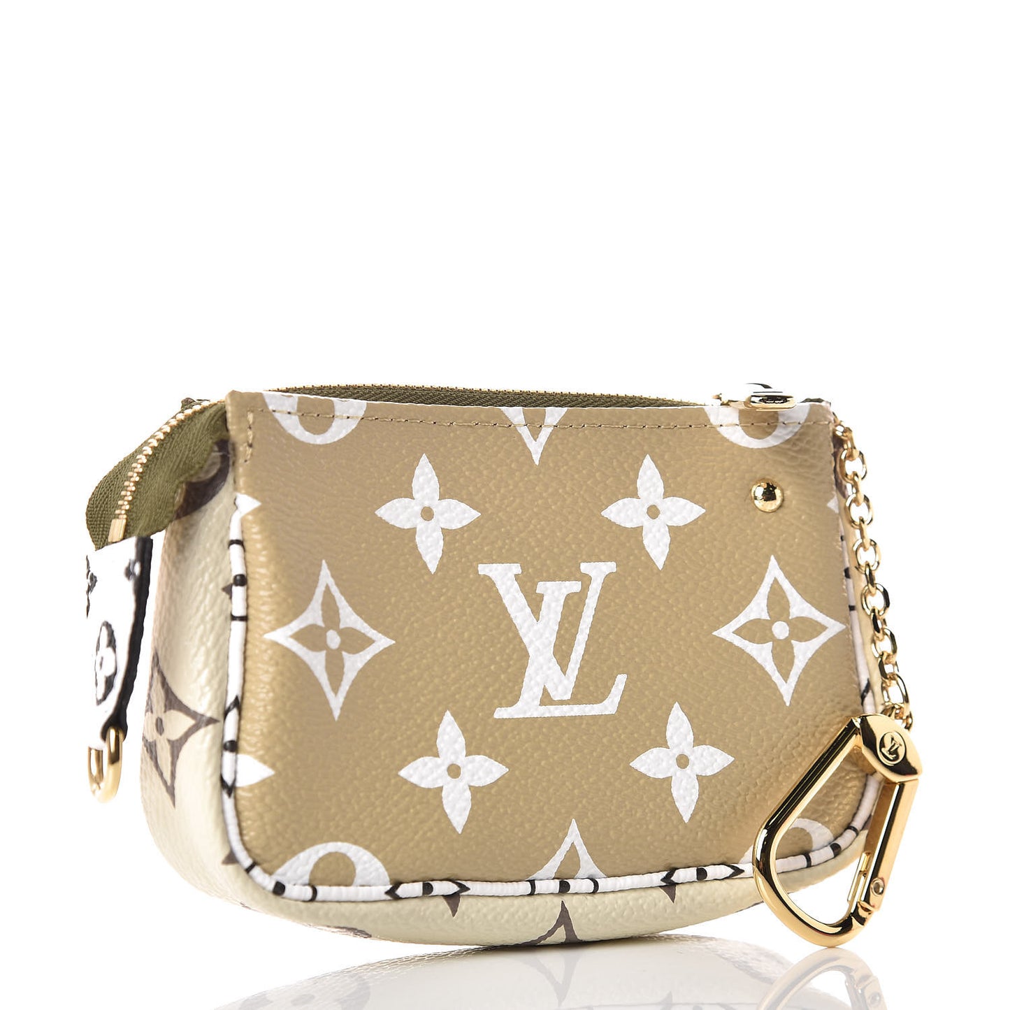 Monogram Giant Micro Pochette Accessories Kaki White
