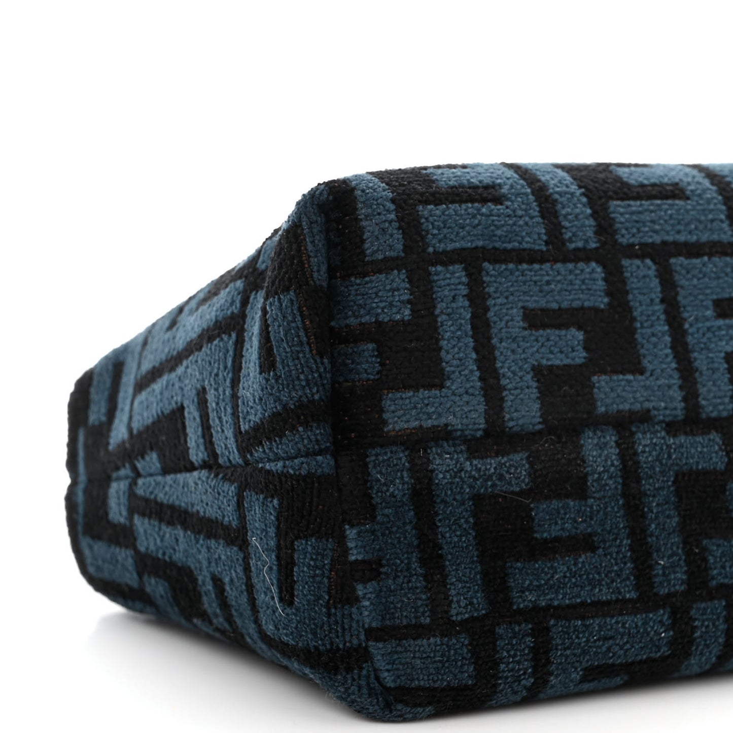 Chenille Vitello King Plexiglass FF Mini By The Way Top Handle Boston Bag Blue Black