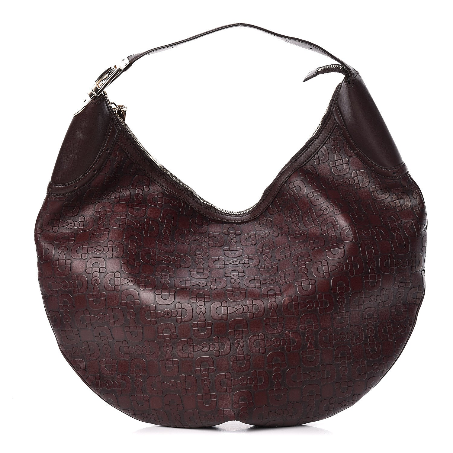 Gucci Calfskin Horsebit Embossed Glam Hobo Purple 1 of 14