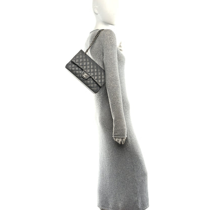 Chanel Caviar Quilted Medium Double Flap Grey 2 of 11