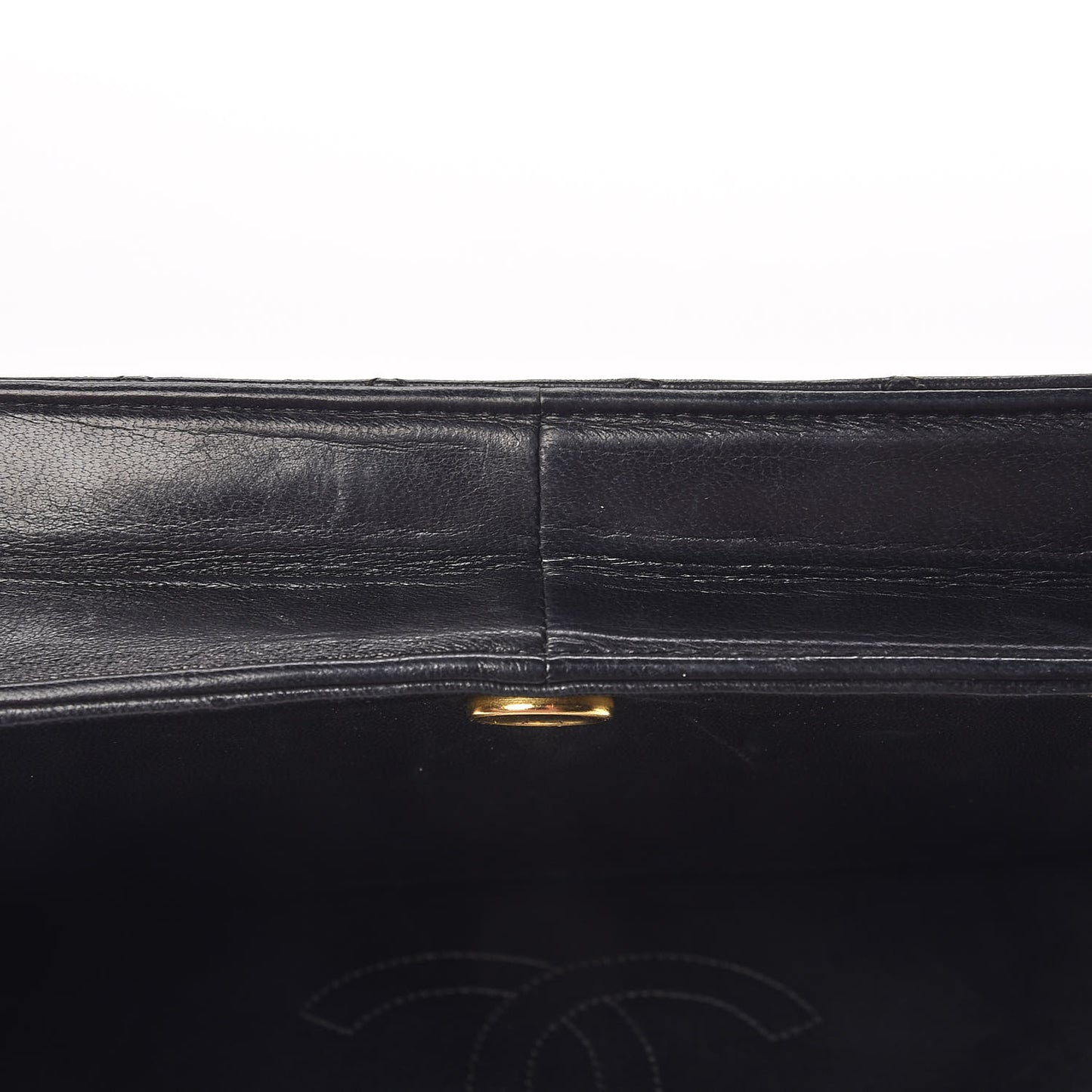 Lambskin Quilted Small Single Flap Black