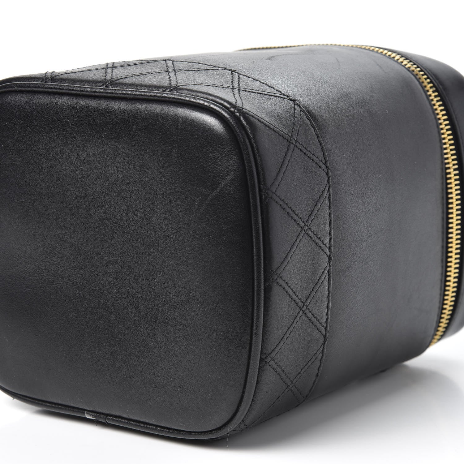 Chanel Lambskin Vanity Cosmetic Case Black 6 of 9