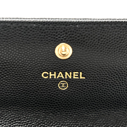 Chanel Caviar Quilted Large Boy Gusset Flap Wallet Black 6 of 9