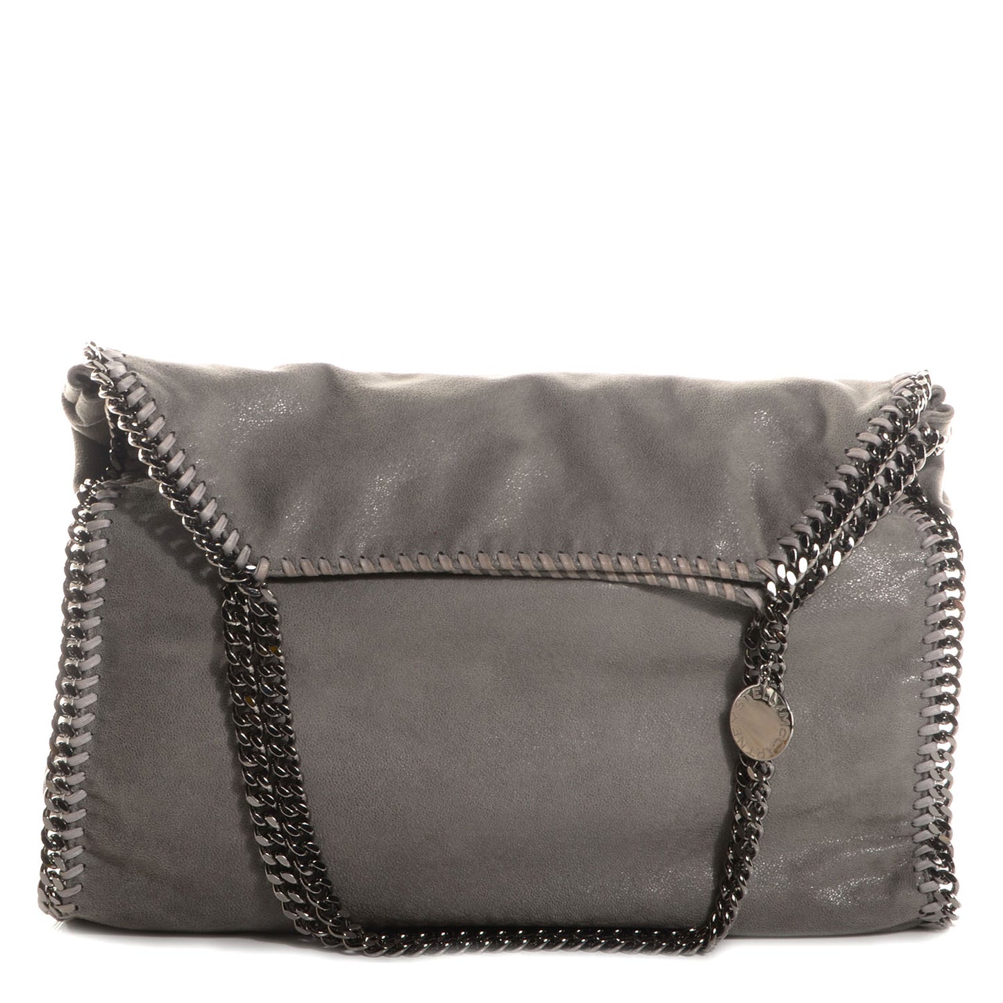 Faux Leather Shaggy Deer Falabella Big Tote Grey