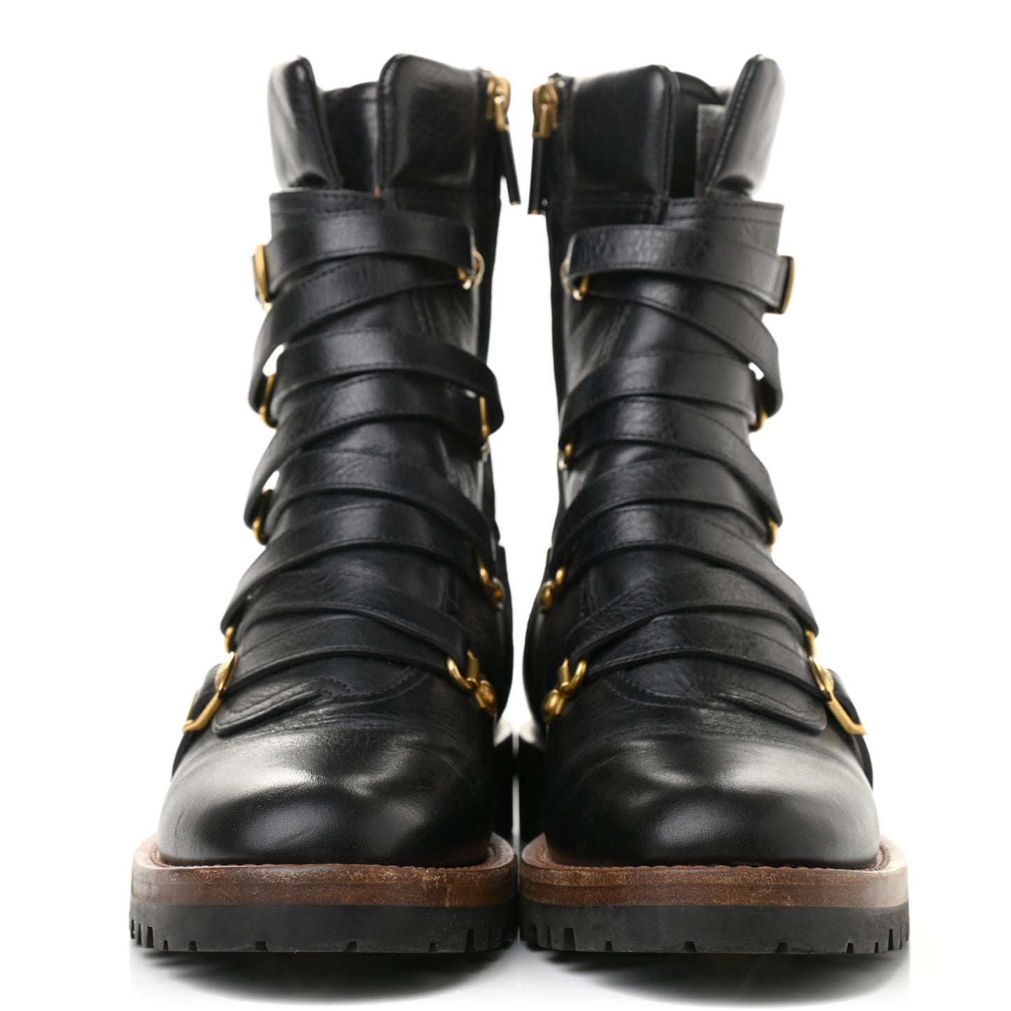 Shiny Calfskin Wildior Low Boot 36.5 Black