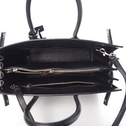 Saint Laurent Calfskin Crocodile Embossed Small Sac de Jour Black 4 of 9