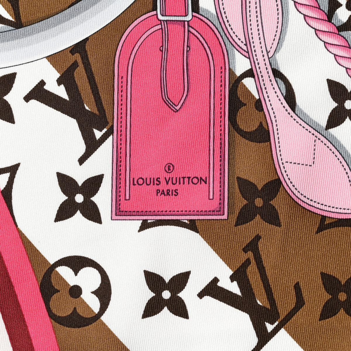 Louis Vuitton Silk Monogram Trunks And Bags Square Scarf Multicolor 3 of 4
