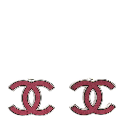 Chanel Lambskin CC Earrings Pink 1 of 4