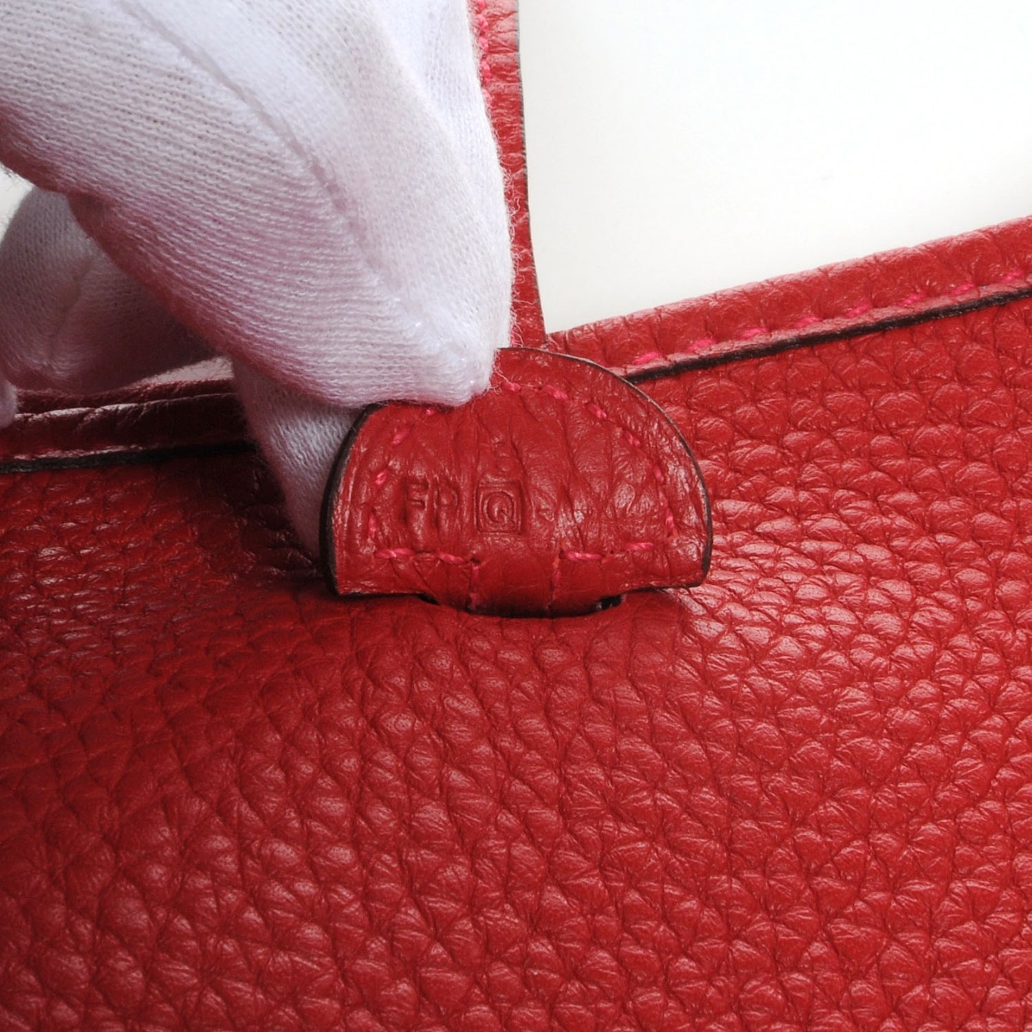 Hermes Taurillon Clemence Evelyne TPM Rouge Casaque 8 of 9