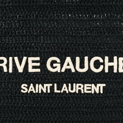Saint Laurent Raffia Rive Gauche Tote Black 8 of 12